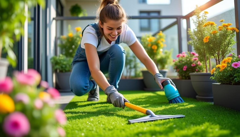 découvrez nos conseils pratiques pour nettoyer efficacement une pelouse synthétique sur votre balcon. astuces simples, produits adaptés et méthodes pour garder votre gazon artificiel propre et durable toute l’année.