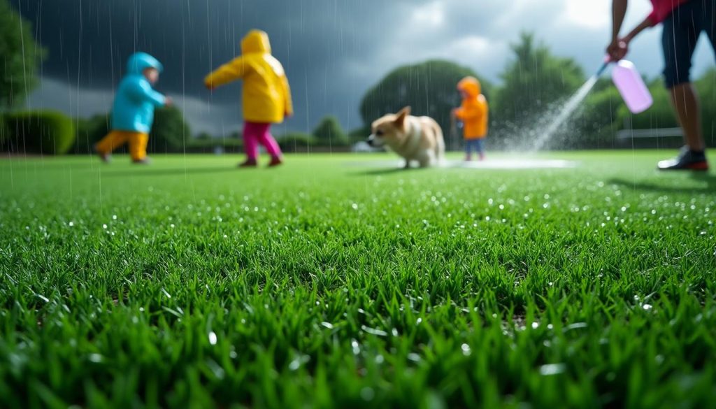 découvrez comment entretenir et profiter de votre gazon synthétique même par temps de pluie. conseils pratiques pour garantir sa durabilité et éviter les mauvaises surprises lors des intempéries.